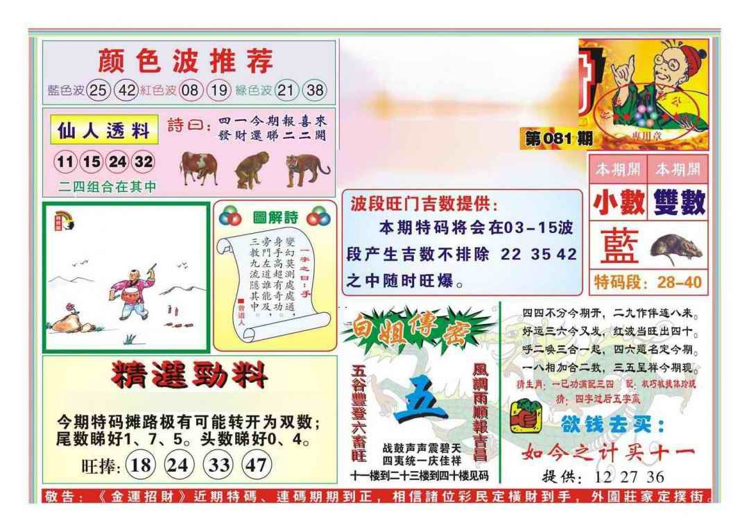 六合彩081期金运招财(新图)