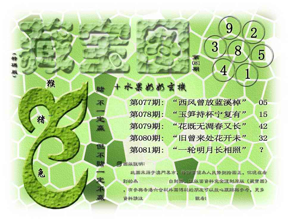 六合彩081期藏宝图(正版)