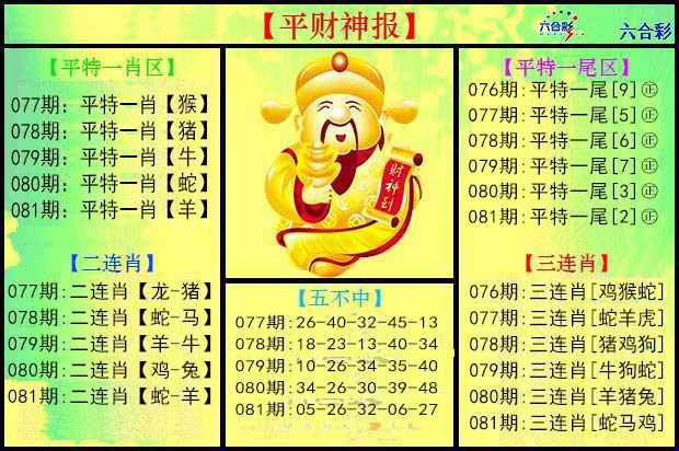 六合彩081期平财神报