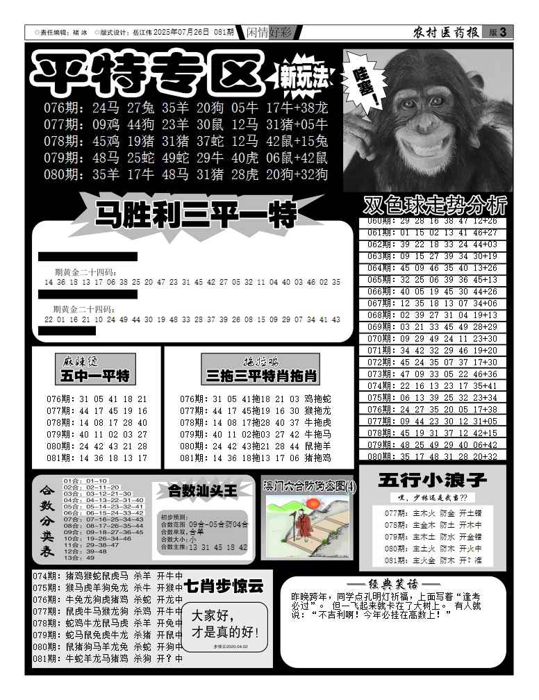 六合彩081期新粤彩(闲情好彩F)