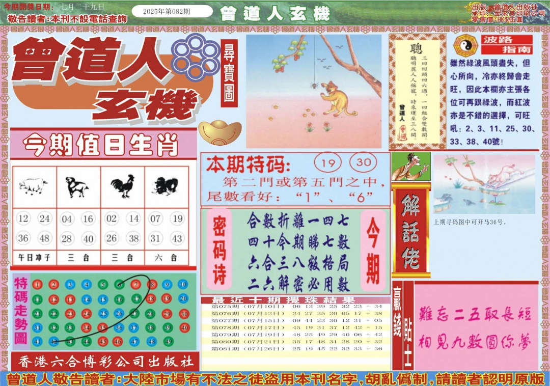 六合彩082期曾道人玄机A