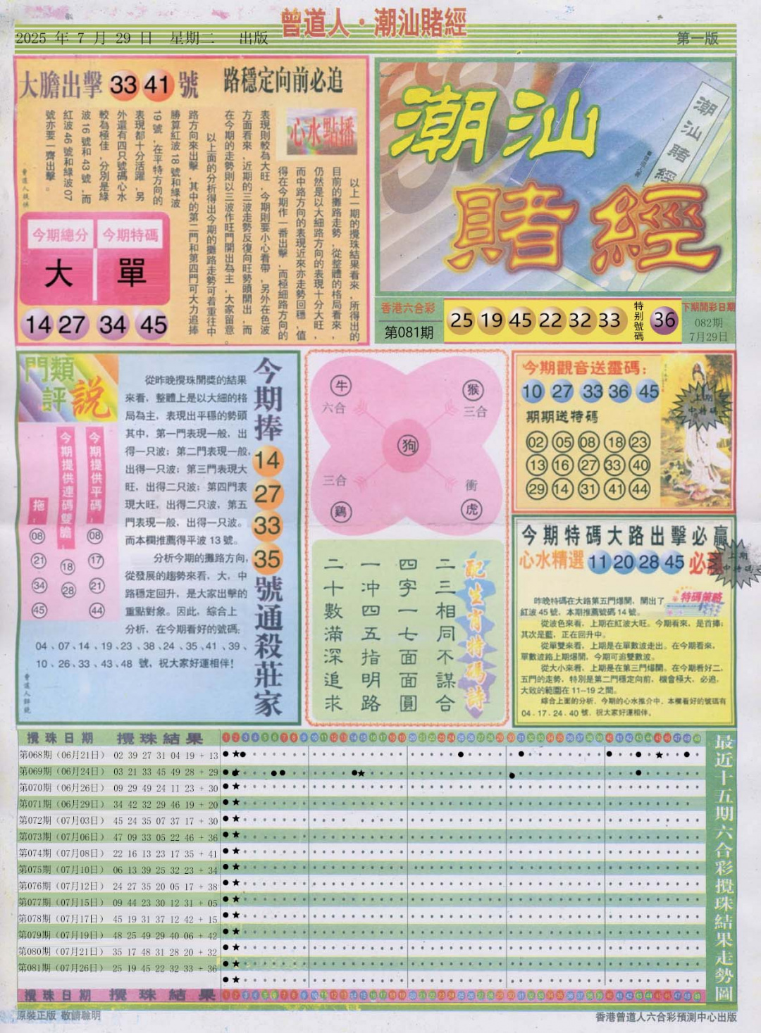 六合彩082期潮汕赌经A