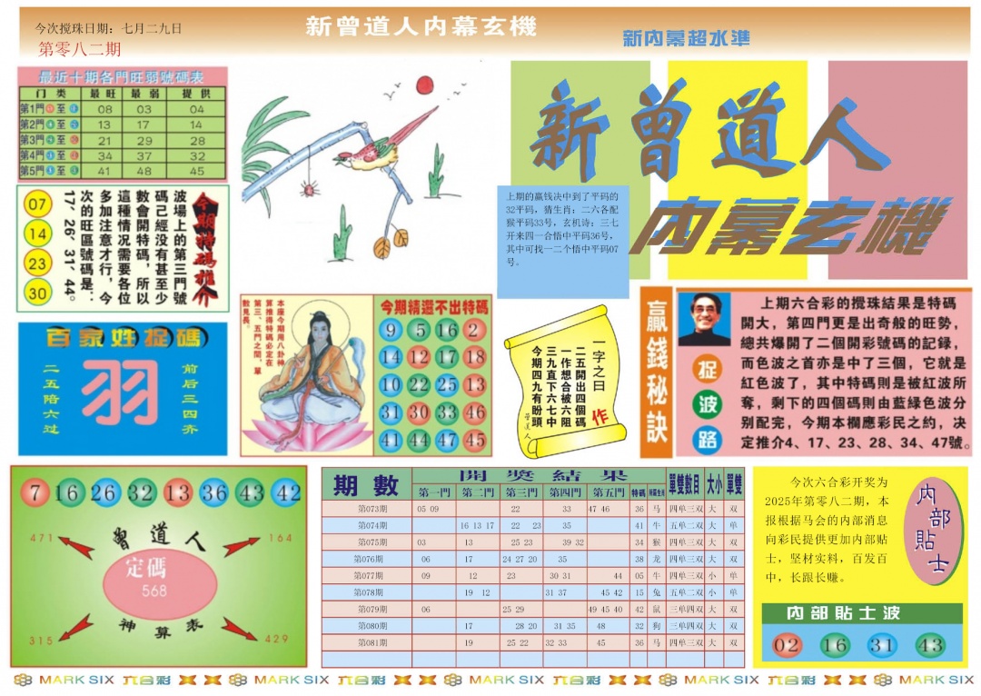 六合彩082期新曾道人内幕A