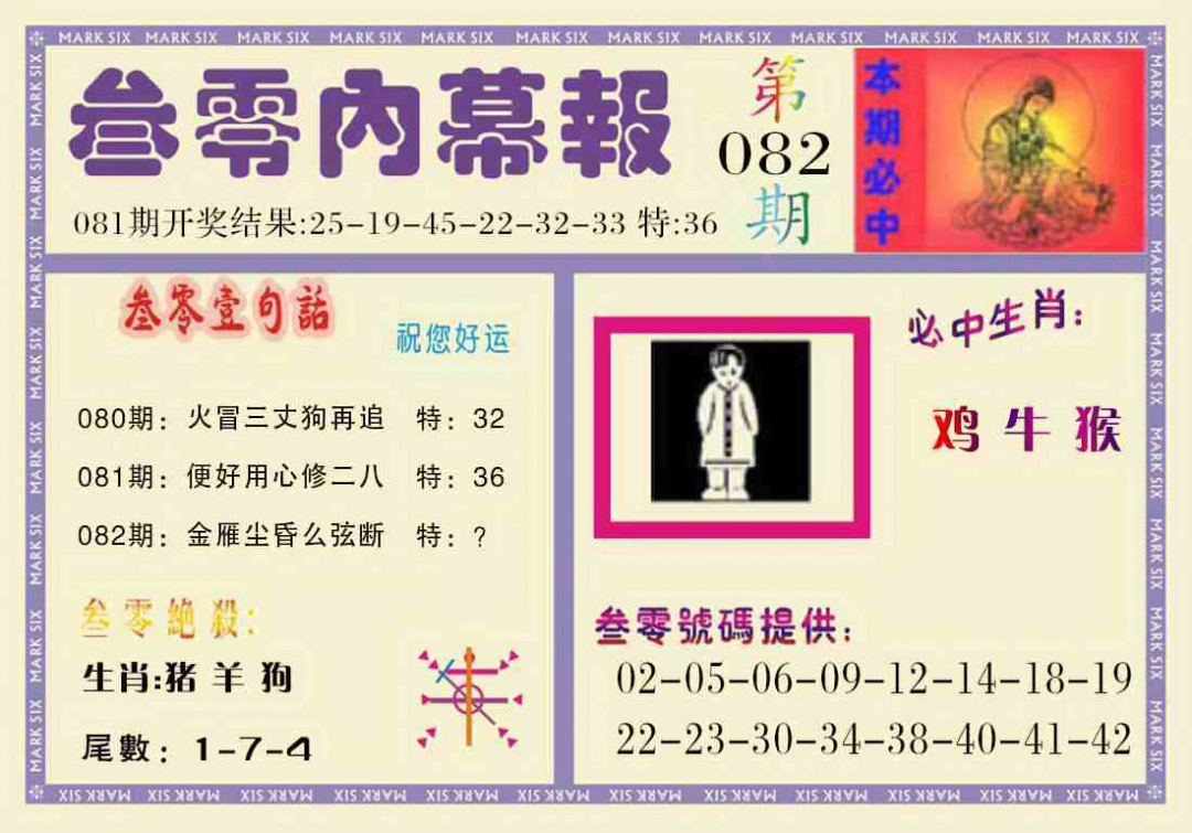 六合彩082期叁零内幕报