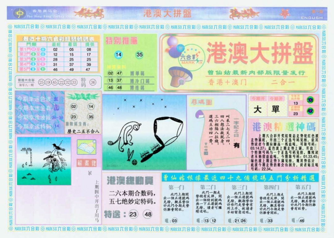 六合彩082期港澳大拼盘A