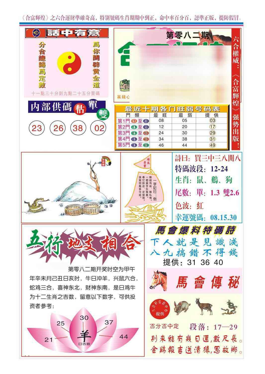 六合彩082期合富辉煌(新图)