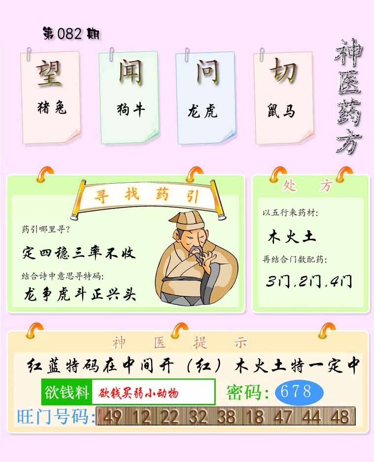 六合彩082期神医药方