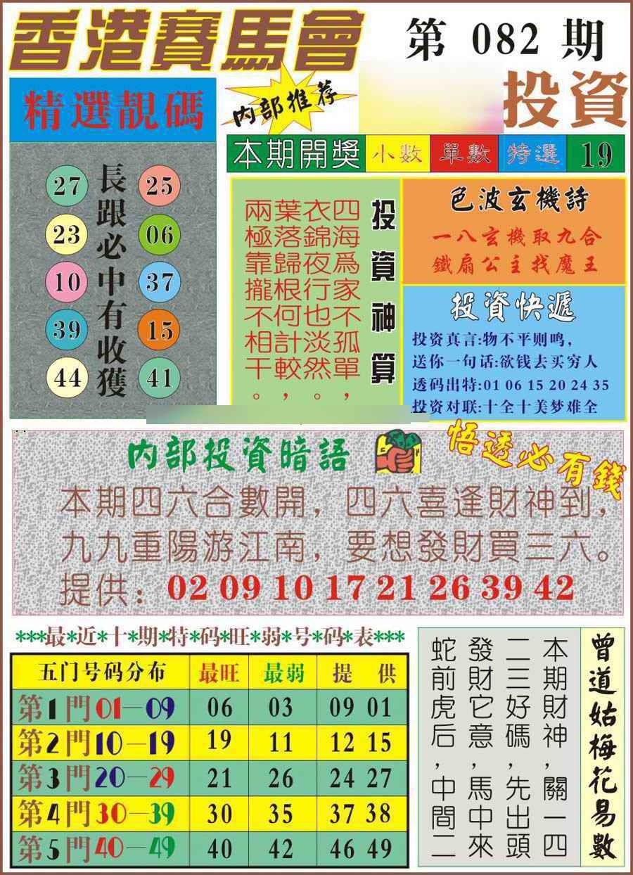 六合彩082期马经投资
