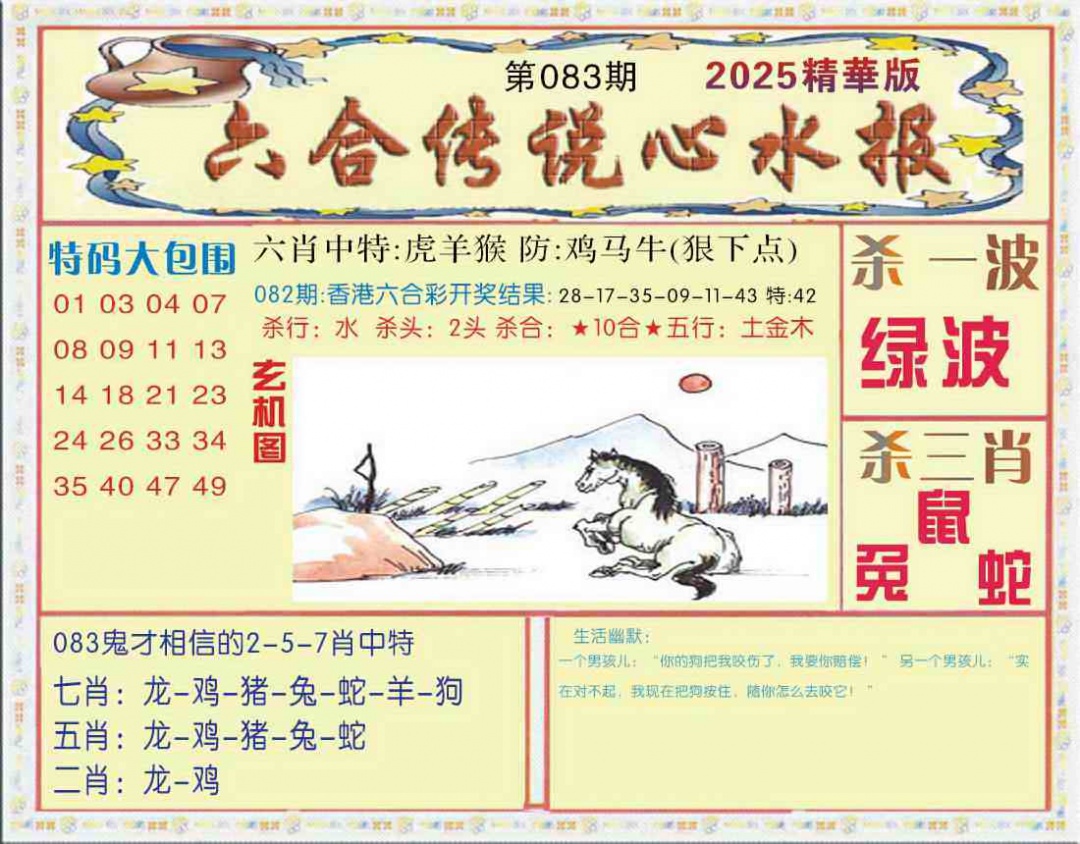 六合彩083期六合传说(心水版)