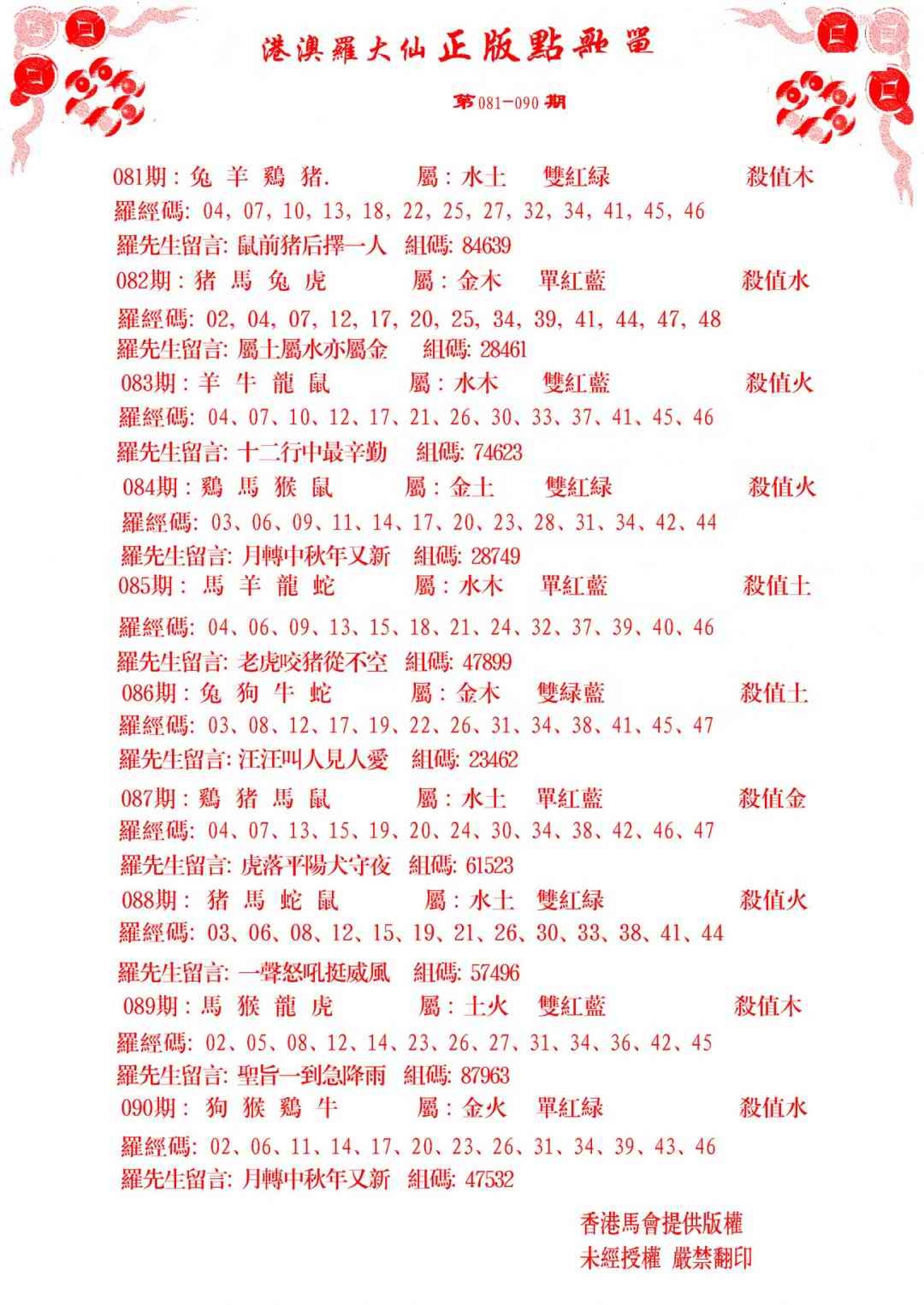 六合彩083期点歌单