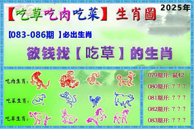 六合彩083期吃草吃肉吃菜玄机