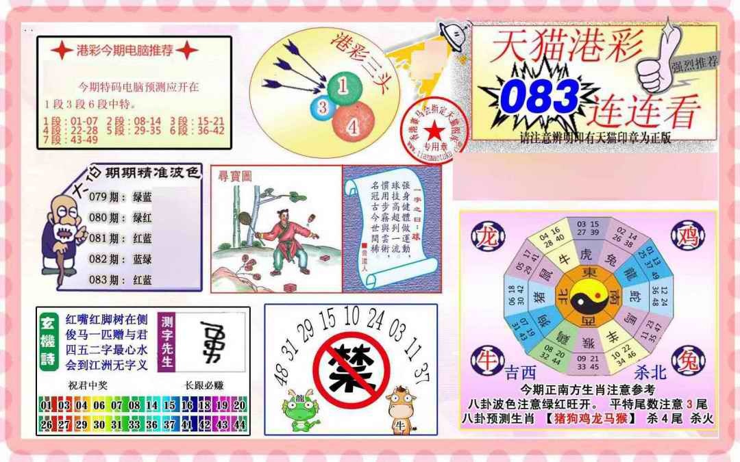 六合彩083期港彩连连中