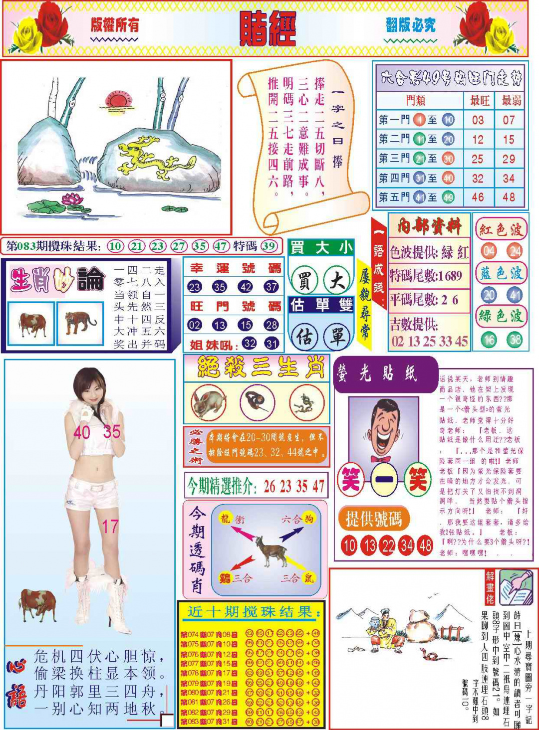 六合彩084期118赌经(新图)
