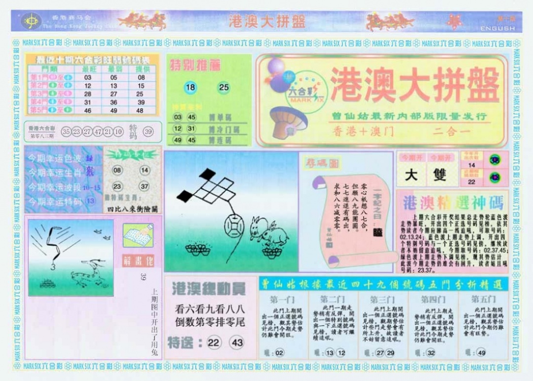 六合彩084期港澳大拼盘A