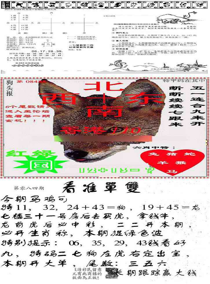 六合彩084期特码内幕B