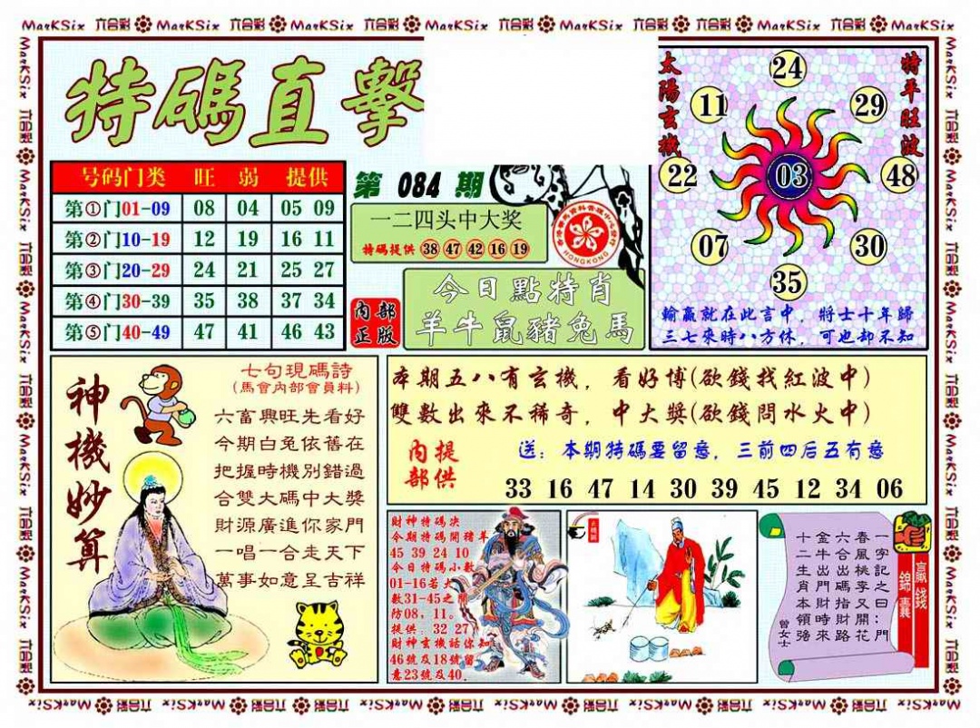 六合彩084期特马直击