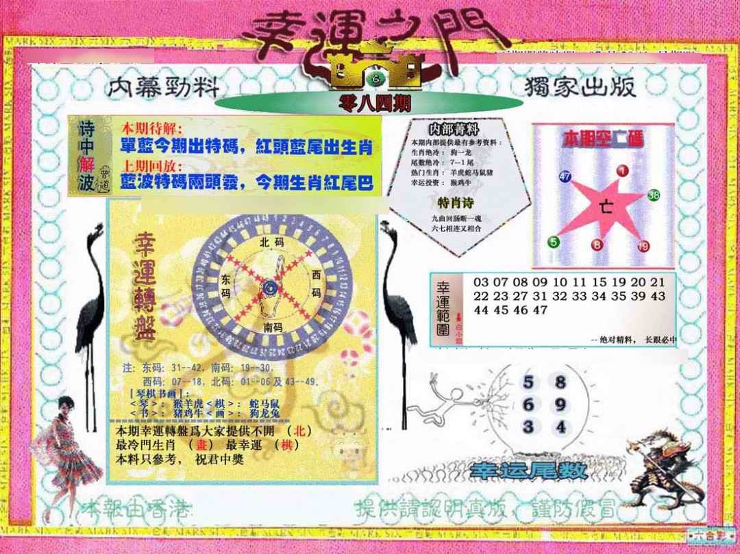 六合彩084期幸运之门