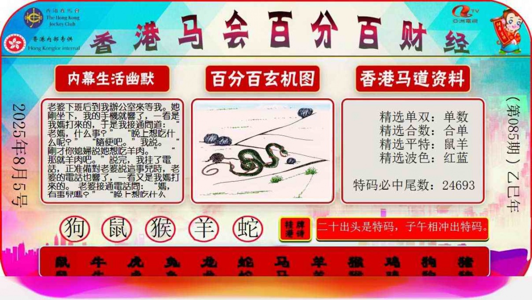 六合彩085期百分百财经