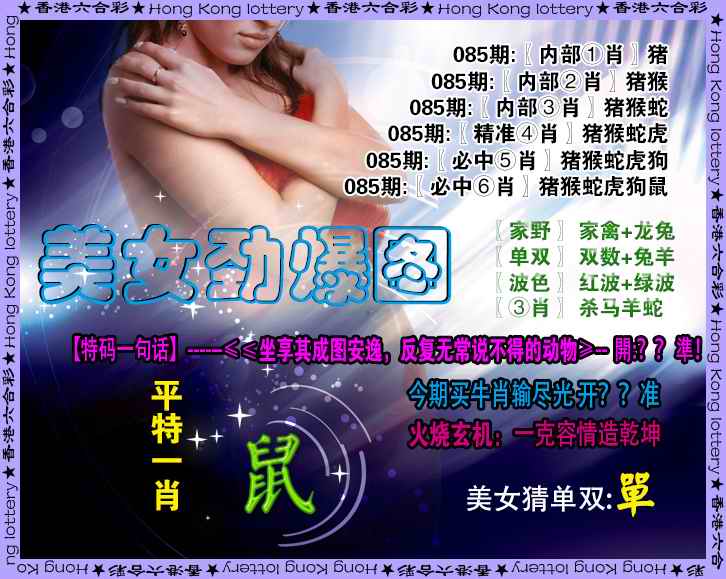 六合彩085期美女劲爆图