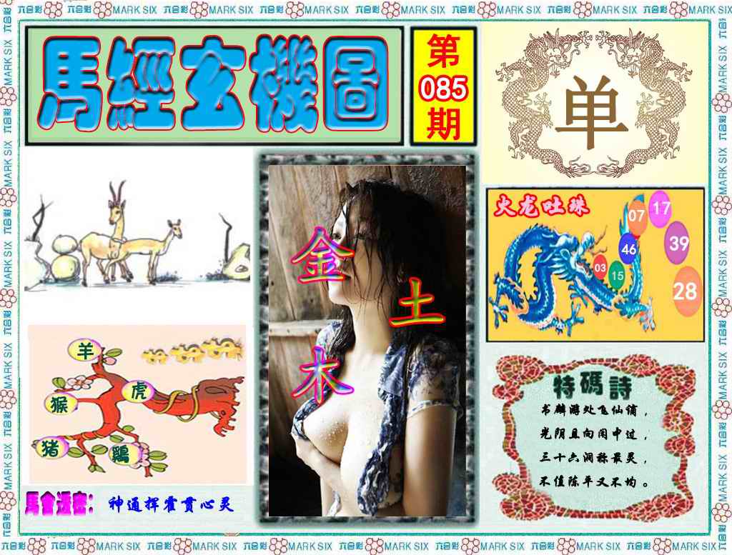 六合彩085期马经玄机图（荐）
