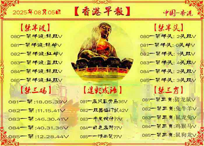 六合彩085期香港早报