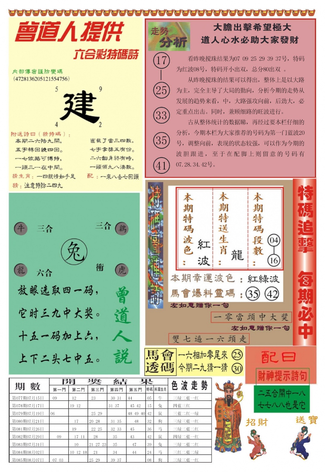 六合彩086期曾道人内幕B加大版
