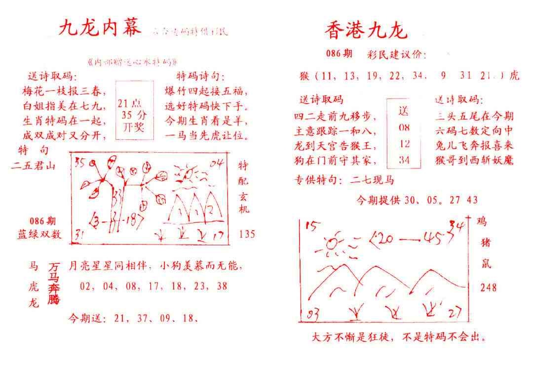 六合彩086期九龙内幕