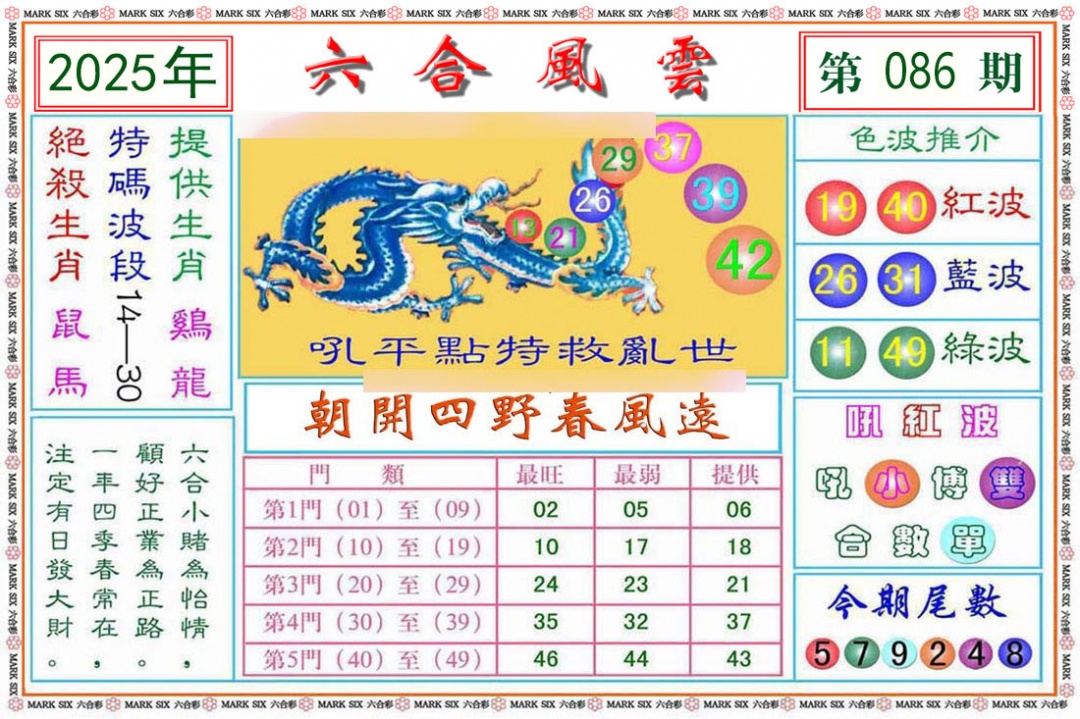 六合彩086期六合风云
