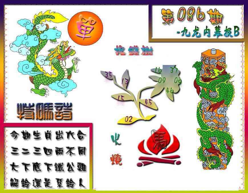六合彩086期九龙内幕特肖图a