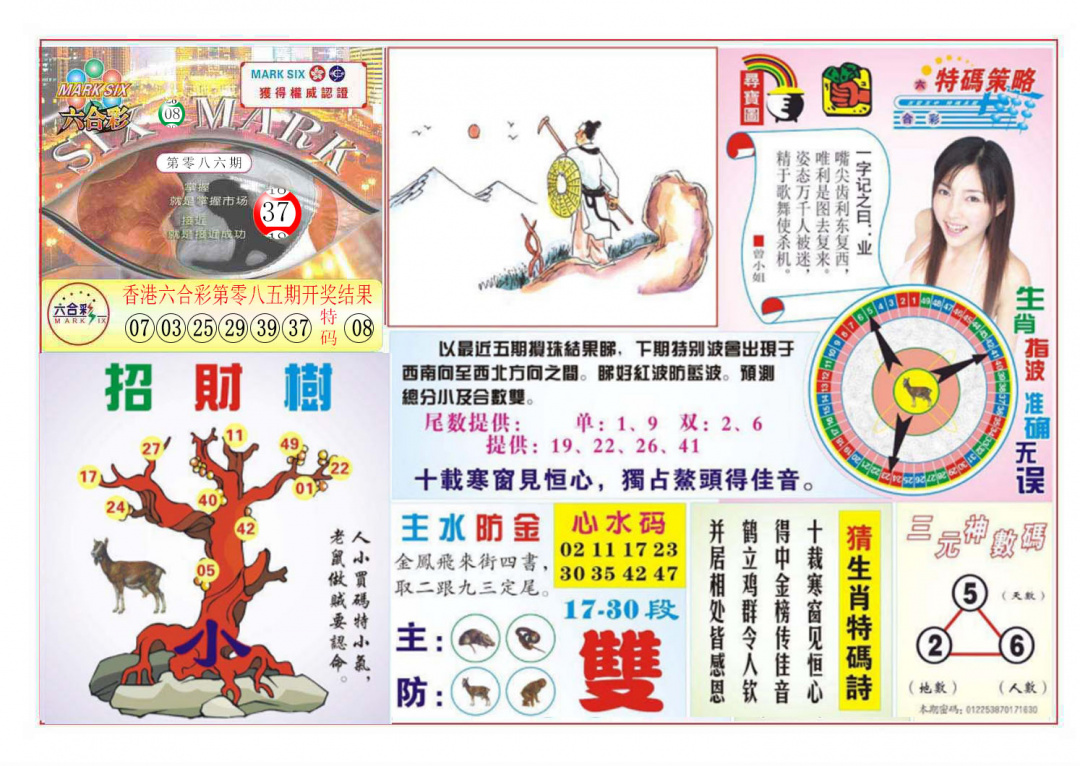 六合彩086期天眼神算