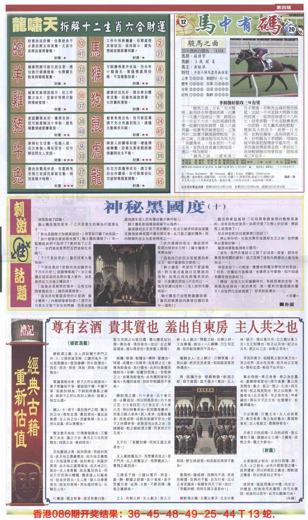 六合彩087期新报跑狗-2(背面)