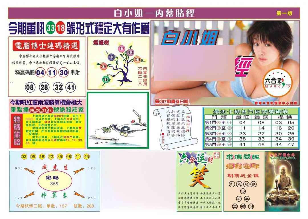 六合彩087期香港内幕赌经(新图)