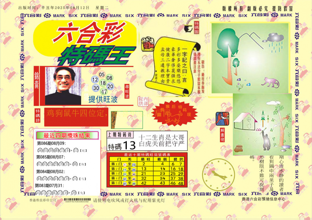 六合彩087期特码王