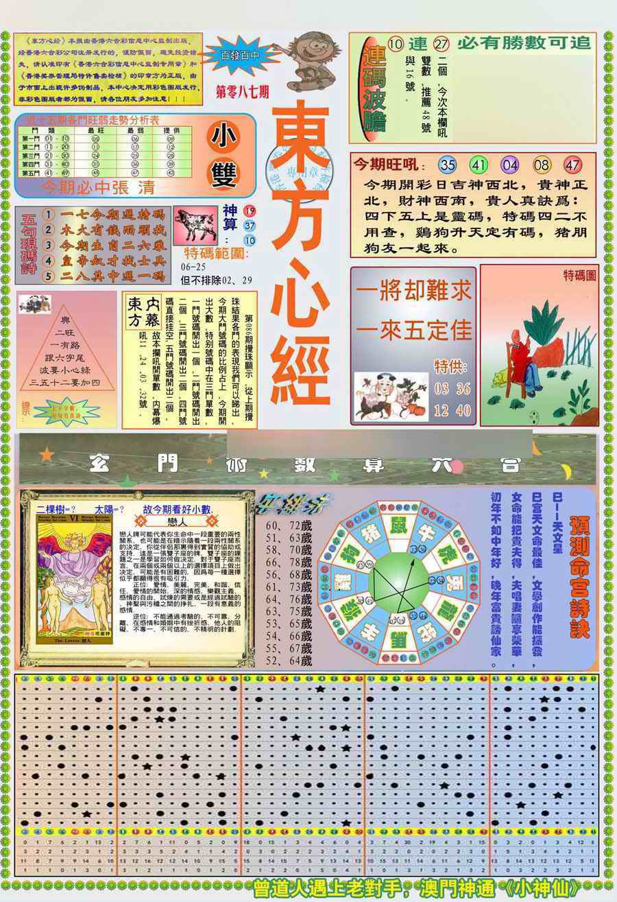 六合彩087期(新版)东方心经A
