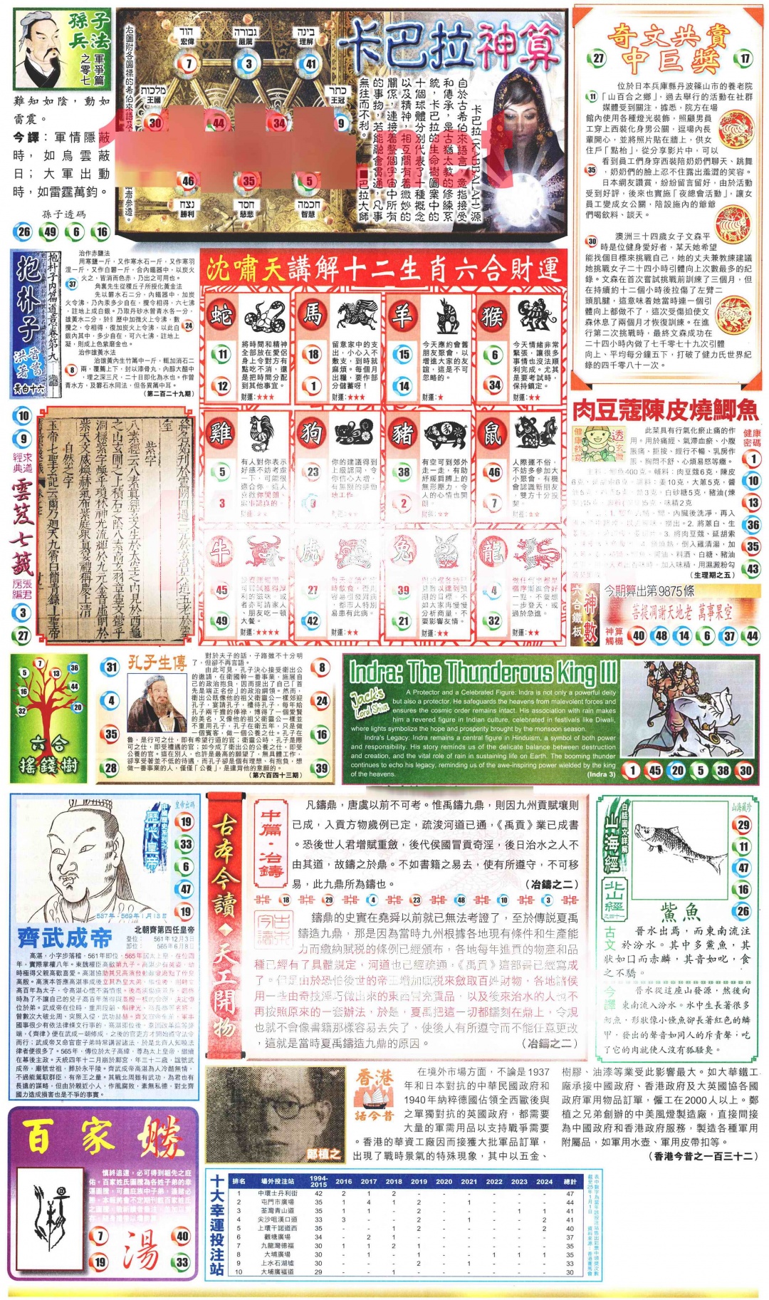 六合彩087期新报玄机(港版)D