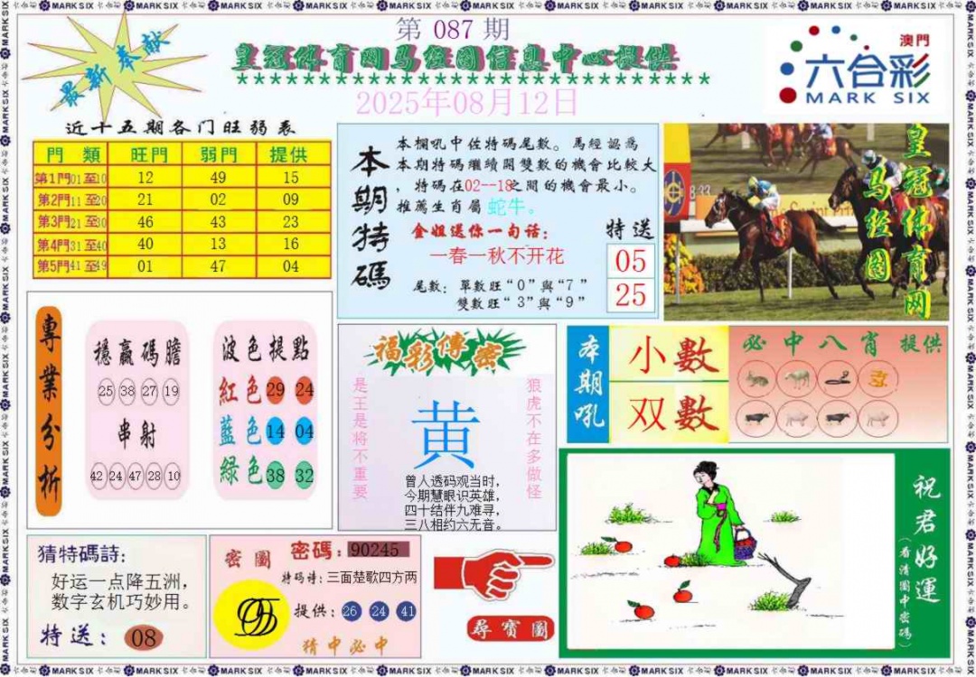 六合彩087期皇冠体育网马经图记录