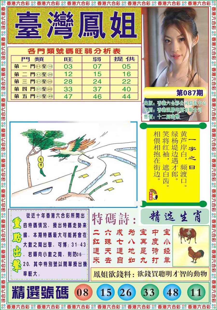六合彩087期台湾凤姐