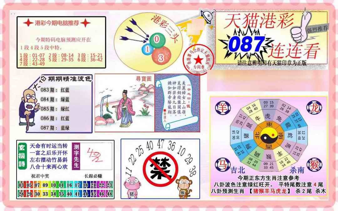 六合彩087期港彩连连中