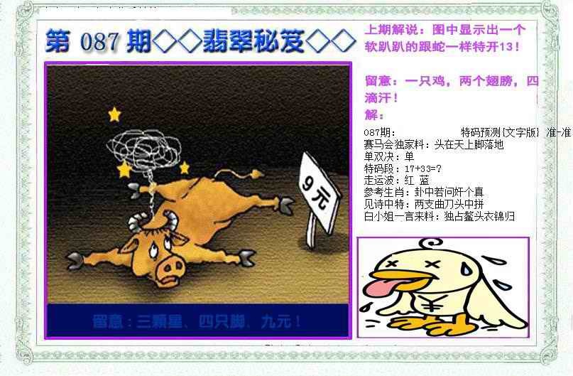六合彩087期另翡翠秘笈(信封)