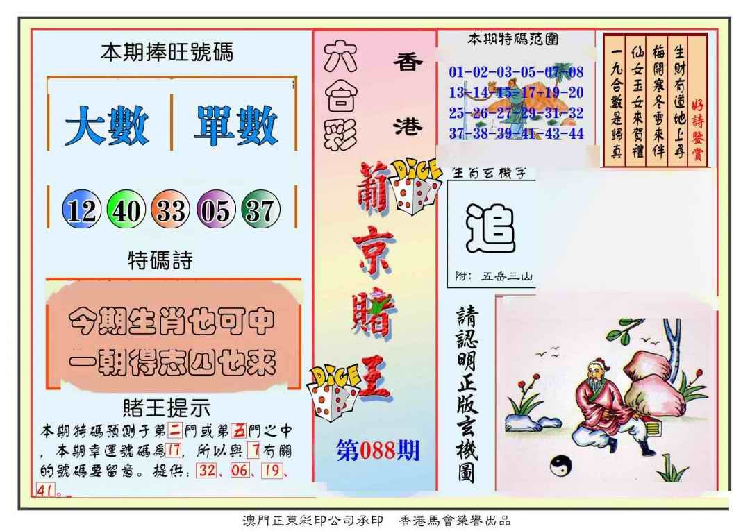 六合彩088期葡京赌王彩