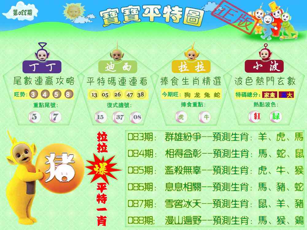 六合彩088期宝宝平特图（热）