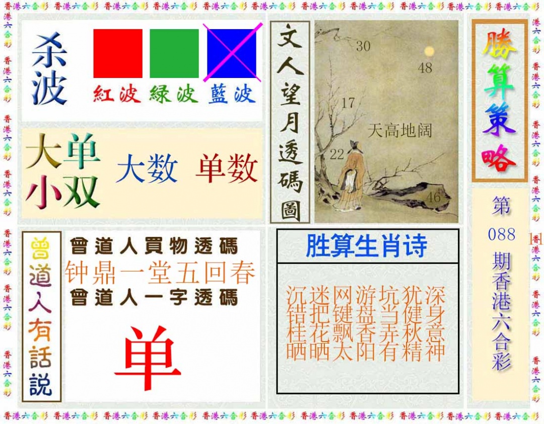 六合彩088期胜算策略(彩)
