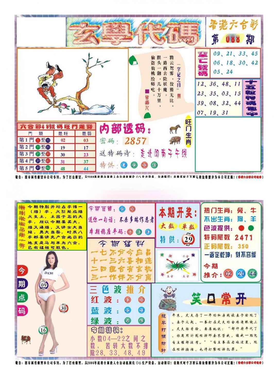 六合彩088期玄学代码
