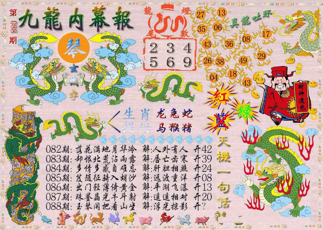 六合彩088期九龙内幕报