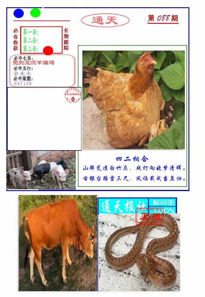 六合彩088期通天杀波图2