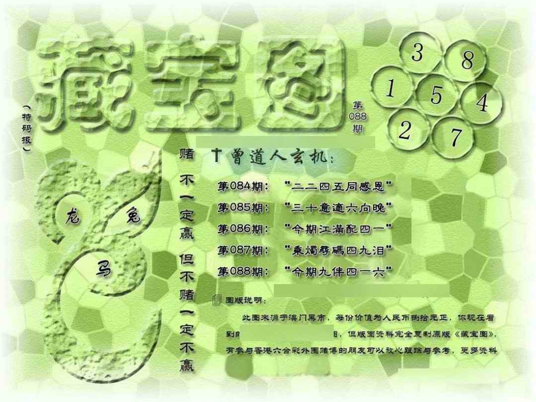 六合彩088期假新藏宝图