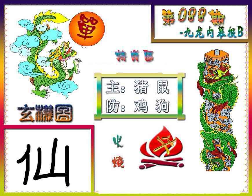 六合彩088期九龙内幕特肖图B