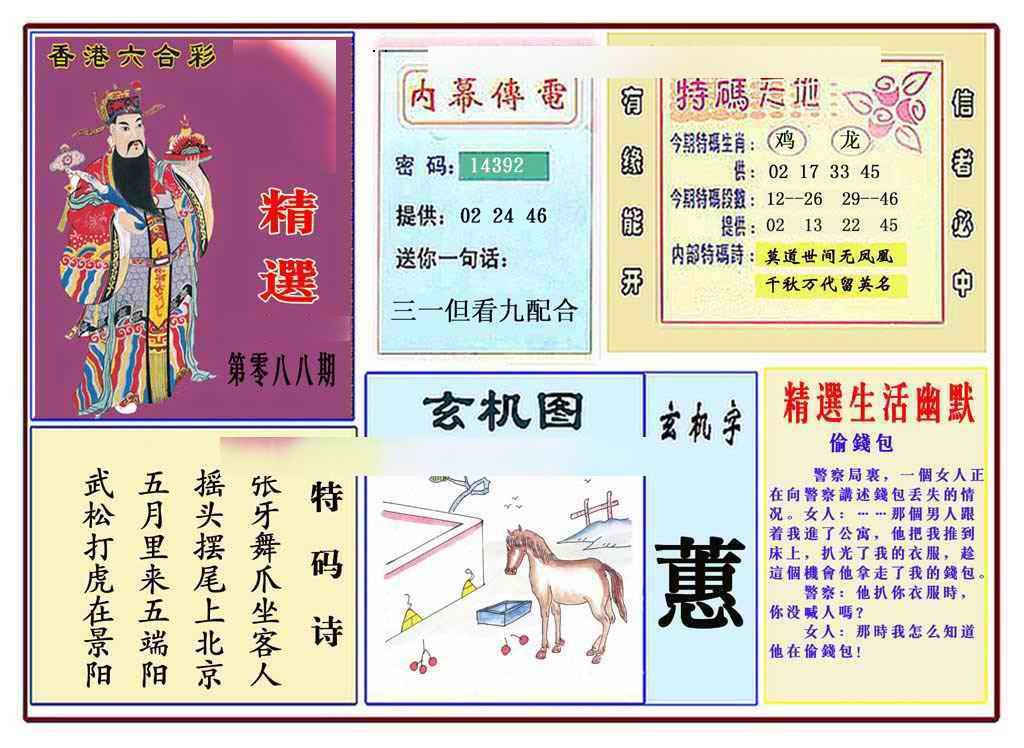六合彩088期马经精选(新图推荐)
