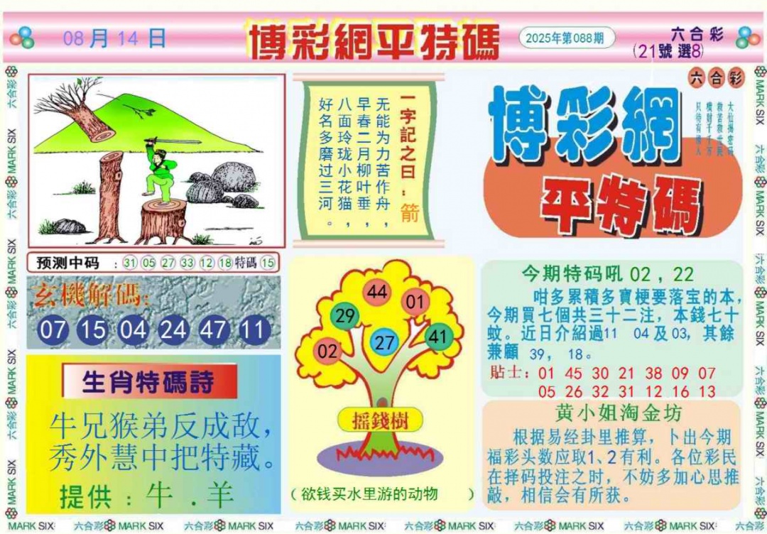 六合彩088期博彩网平特报记录