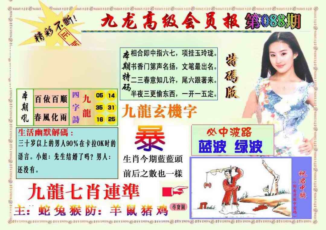 六合彩088期九龙高级会员报